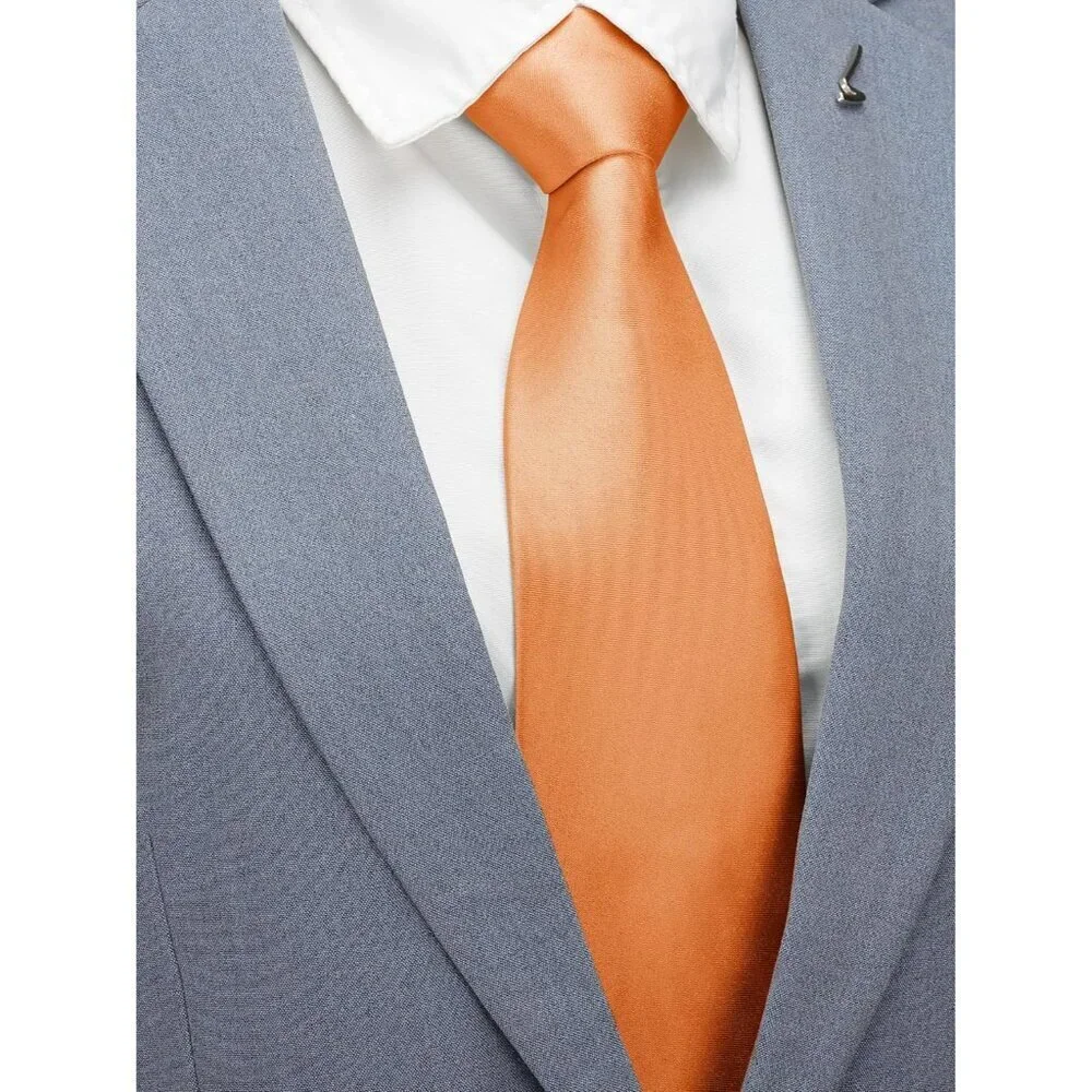Men's Orange Solid Color 8 Cm (3.15in) Polyester Formal Neck Ties